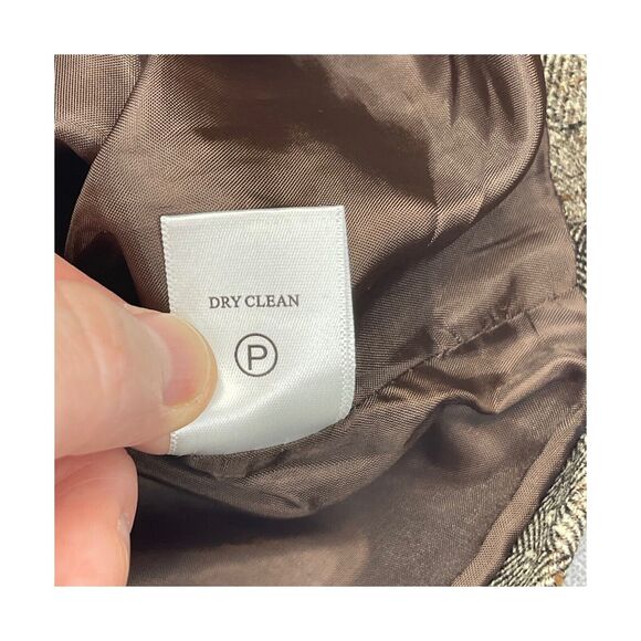 Coldwater Creek Tweed Brown Blazer One Button Jacket W/Pockets Women’s Size 6P - Picture 7 of 9